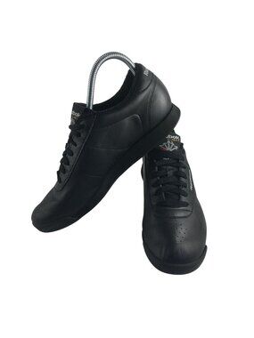 REEBOX PRINCESS WOMENS CLASSIC SNEAKERS BLACK SIZE 9.5 WIDE VINTAGE